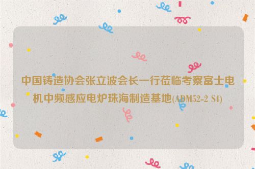 中国铸造协会张立波会长一行莅临考察富士电机中频感应电炉珠海制造基地(ADM52-2 S4)