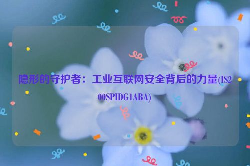 隐形的守护者：工业互联网安全背后的力量(IS200SPIDG1ABA)