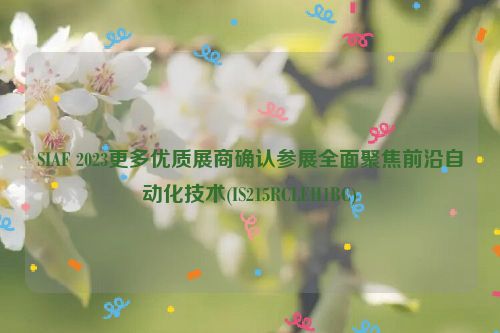 SIAF 2023更多优质展商确认参展全面聚焦前沿自动化技术(IS215RCLEH1BC)