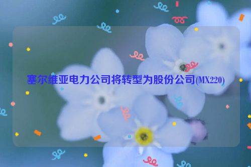 塞尔维亚电力公司将转型为股份公司(MX220)