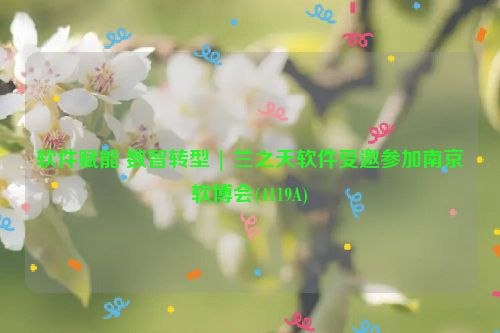 软件赋能 数智转型 | 兰之天软件受邀参加南京软博会(4119A)