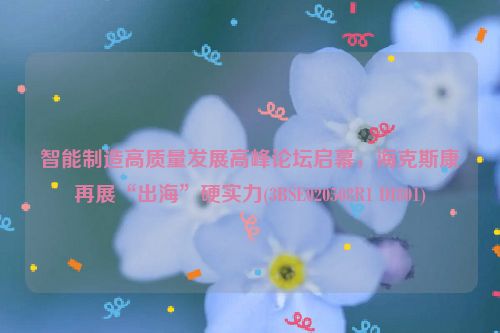 智能制造高质量发展高峰论坛启幕，海克斯康再展“出海”硬实力(3BSE020508R1 DI801)