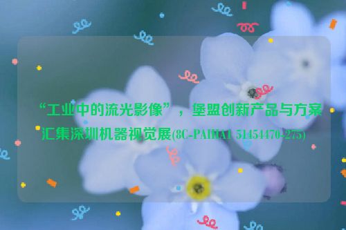 “工业中的流光影像”，堡盟创新产品与方案汇集深圳机器视觉展(8C-PAIHA1 51454470-275)