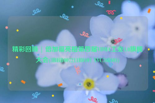 精彩回顾 | 倍加福亮相第四届VDMA工业4.0旗舰大会(3BHB007211R0101 XVC768101)