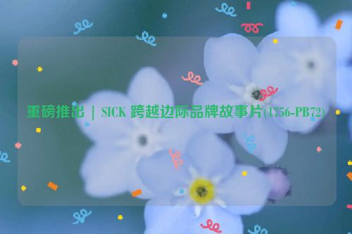 重磅推出 | SICK 跨越边际品牌故事片(1756-PB72)